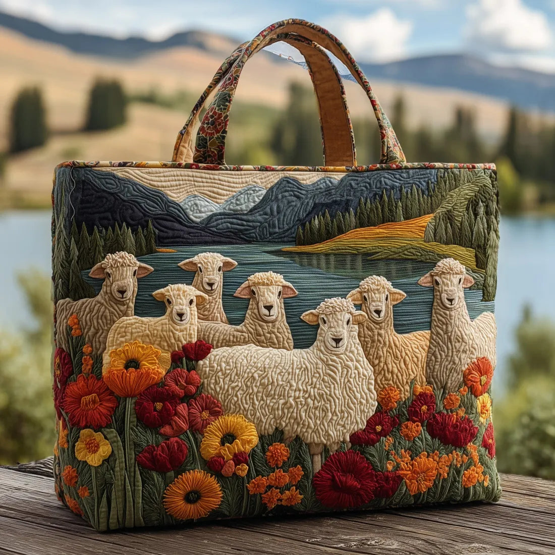 Bolsa Artesanal – Borregos junto al Lago