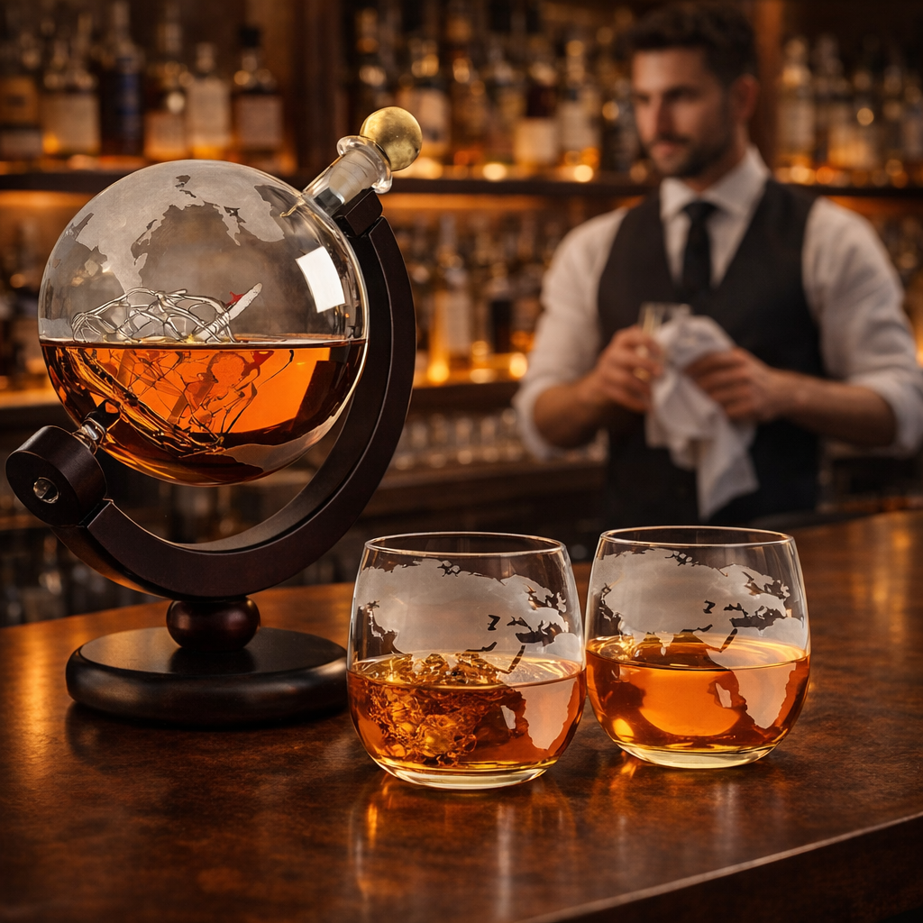 Licorera de Whisky – Edición Mapamundi