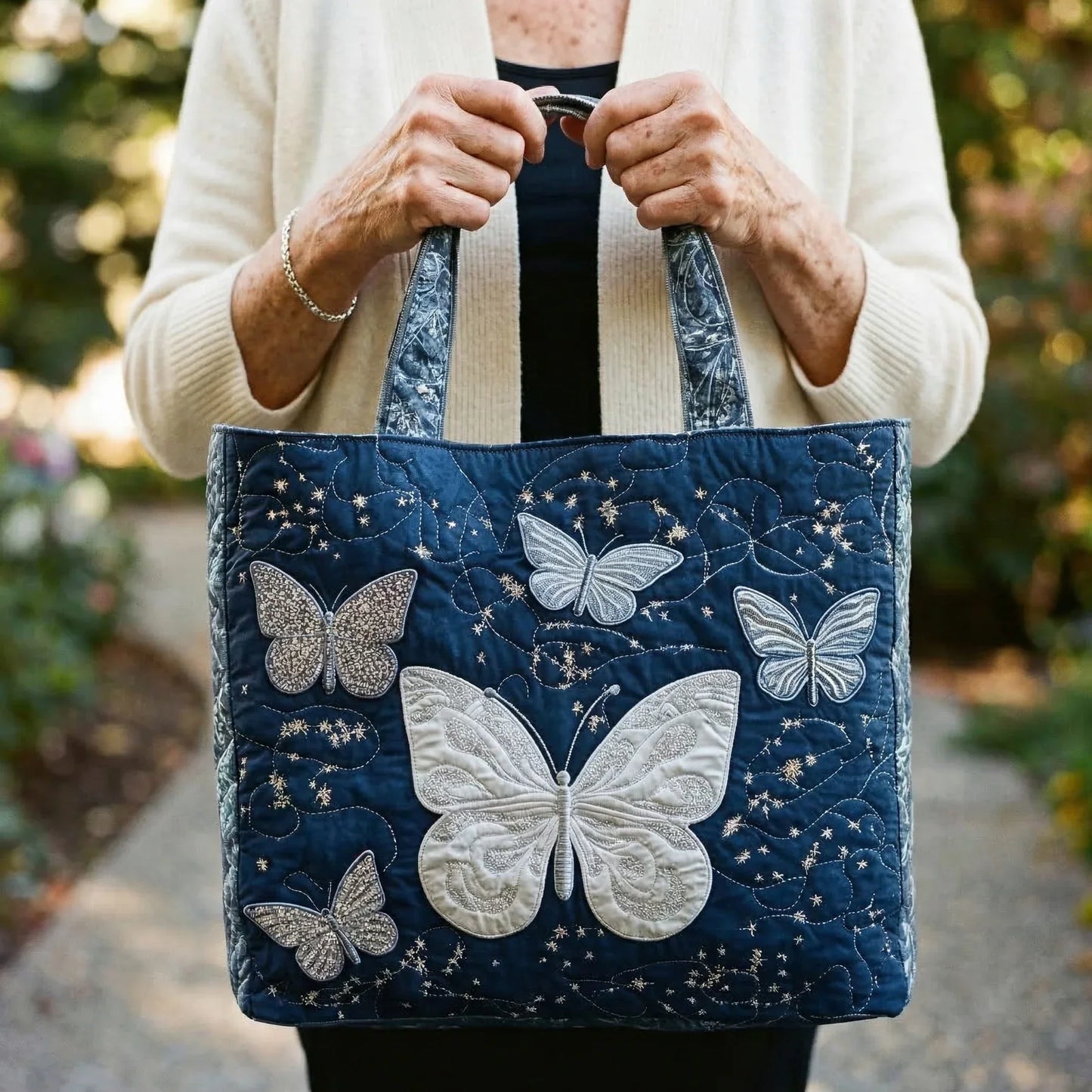 Bolsa Artesanal – Mariposa Plateada
