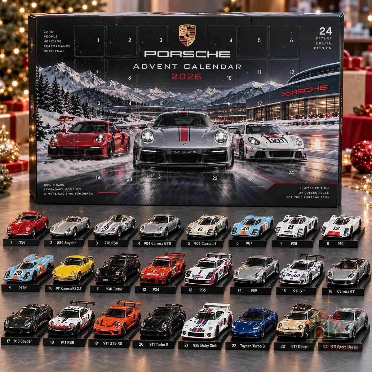 Porsche Advent Calendar 2026 24 Cars Set