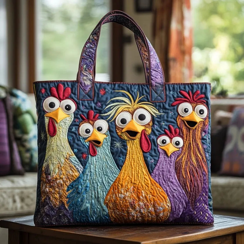 Bolsa Artesanal – Cinco Gallinas Coloridas