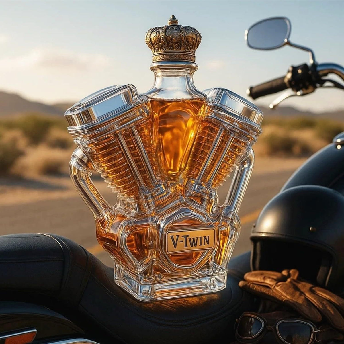 Licorera de Whisky – Edición Motor V-Twin