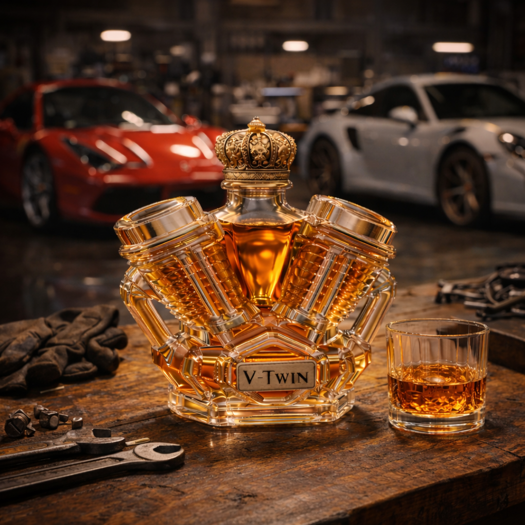 Licorera de Whisky – Edición Motor V-Twin