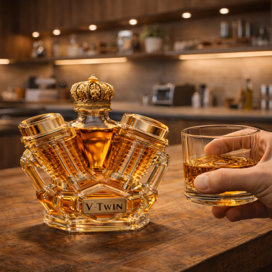 Licorera de Whisky – Edición Motor V-Twin
