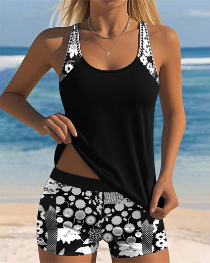 Conjunto de traje de baño de una pieza a la moda