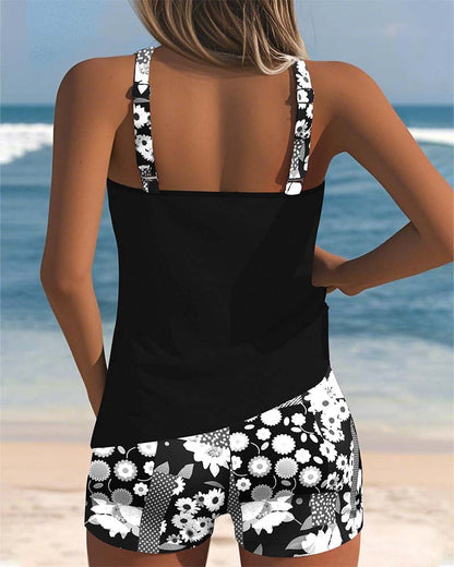 Conjunto de traje de baño de una pieza a la moda