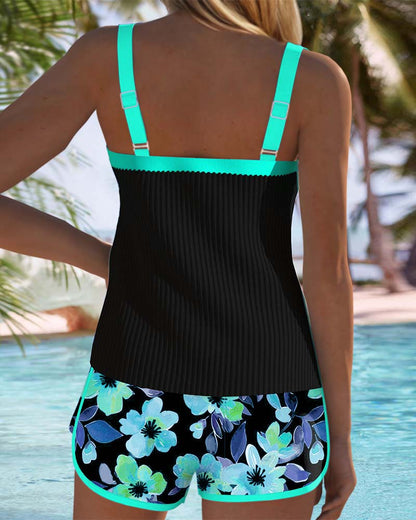 Conjunto de Tankini de Dos Piezas Elegante