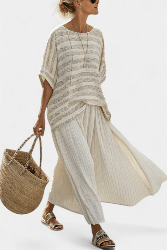 Conjunto De Lino Daisy Elegante