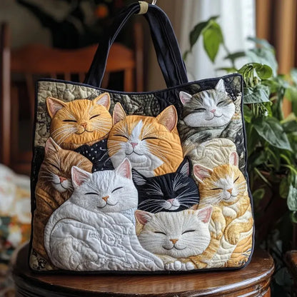 Bolsa Artesanal Acolchada – Gatitos Dormidos