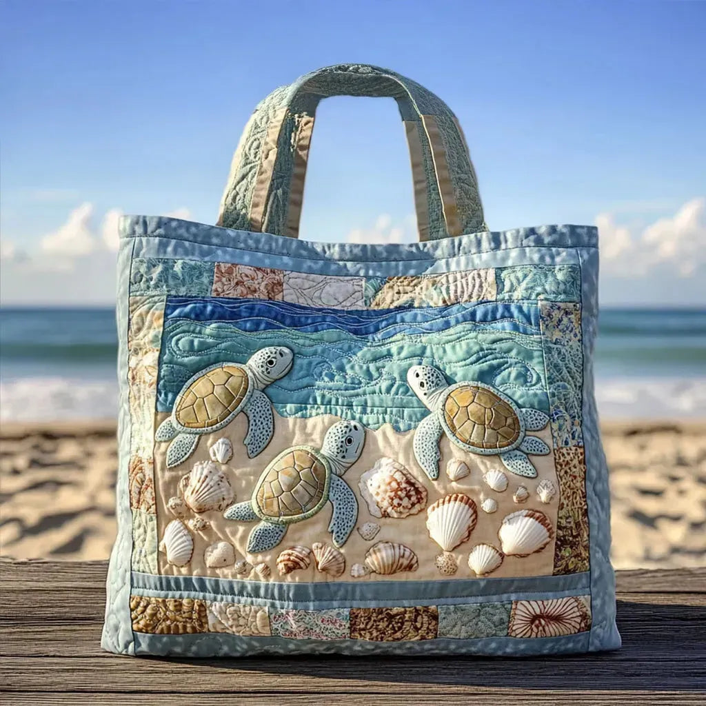 Bolsa Artesanal Acolchada – Tortugas Marinas
