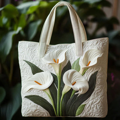 Bolsa Artesanal Acolchada – Alcatraces Blancos