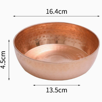 Charola de servicio de cobre martillada a mano