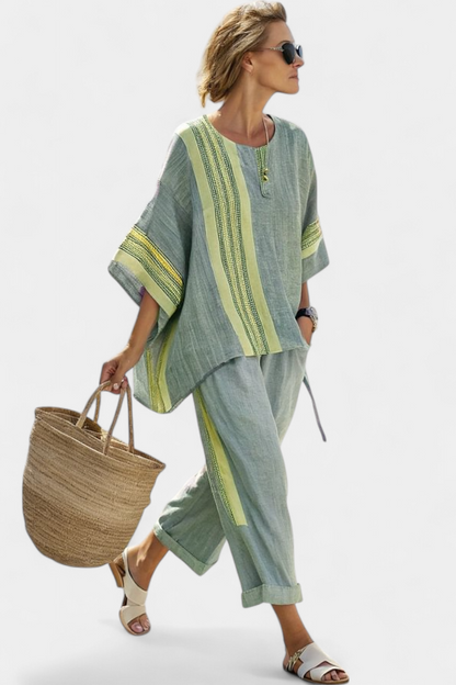 Conjunto Boho de Lino y Bambú
