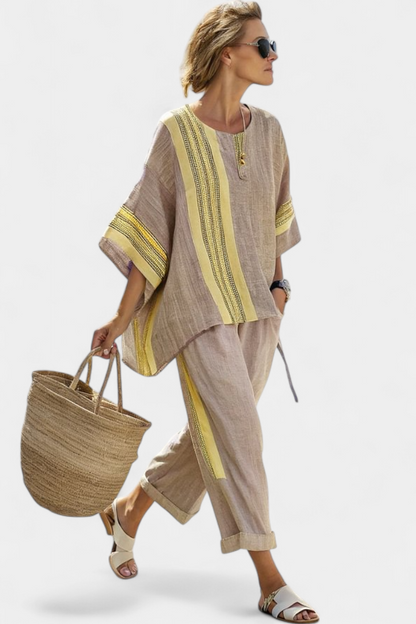 Conjunto Boho de Lino y Bambú