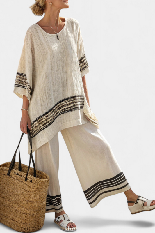 Conjunto Elegante de Lino Bambú