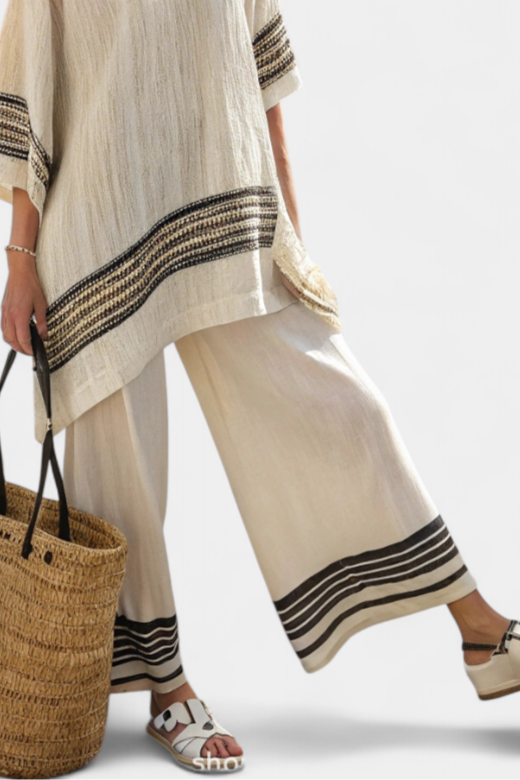 Conjunto Elegante de Lino Bambú
