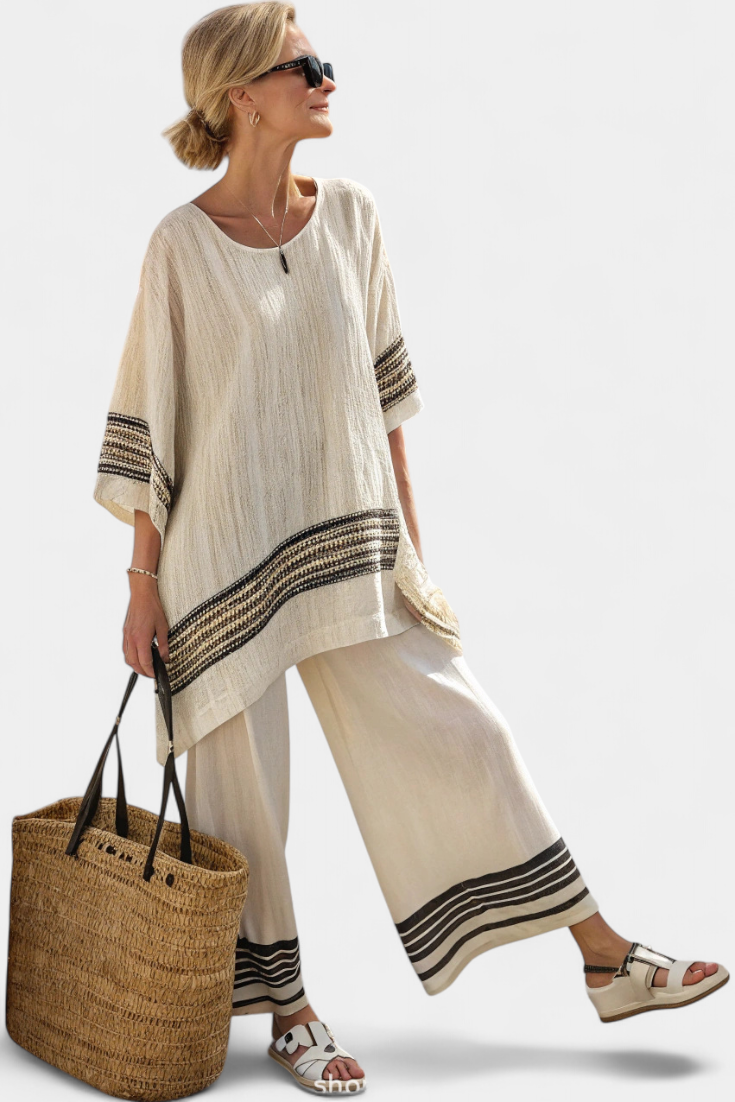 Conjunto Elegante de Lino Bambú