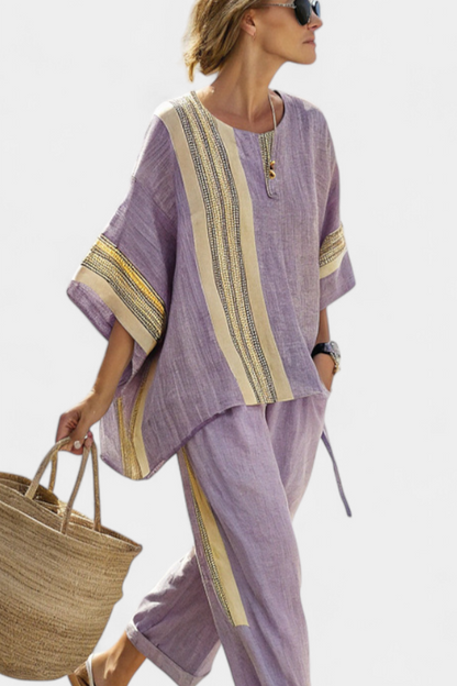 Conjunto Boho de Lino y Bambú