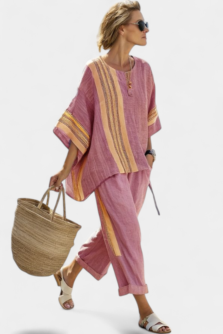 Conjunto Boho de Lino y Bambú