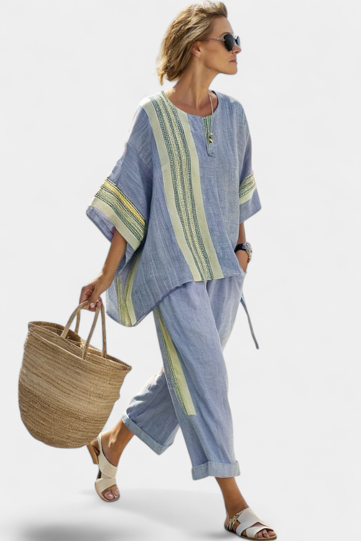Conjunto Boho de Lino y Bambú