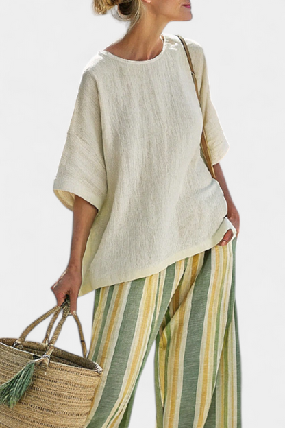 Conjunto De Lino Bambú Aceituna