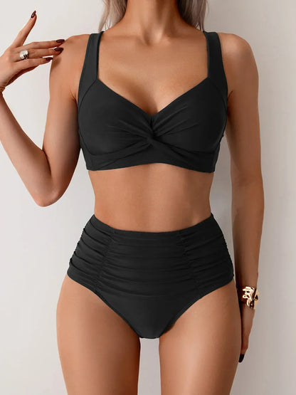 Conjunto de bikini de cintura alta para el verano