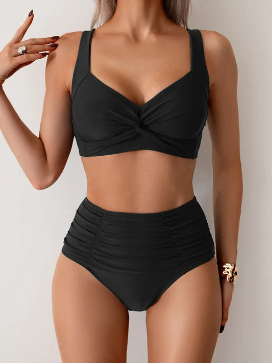 Conjunto de bikini de cintura alta para el verano