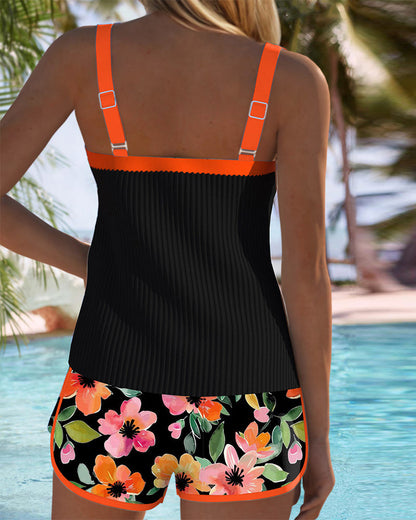 Conjunto de Tankini de Dos Piezas Elegante