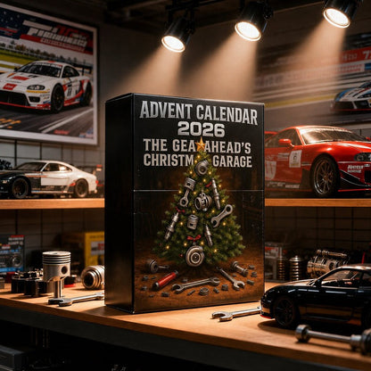 Calendario de Adviento - 24 puertas con temática de piezas automotrices y garaje
