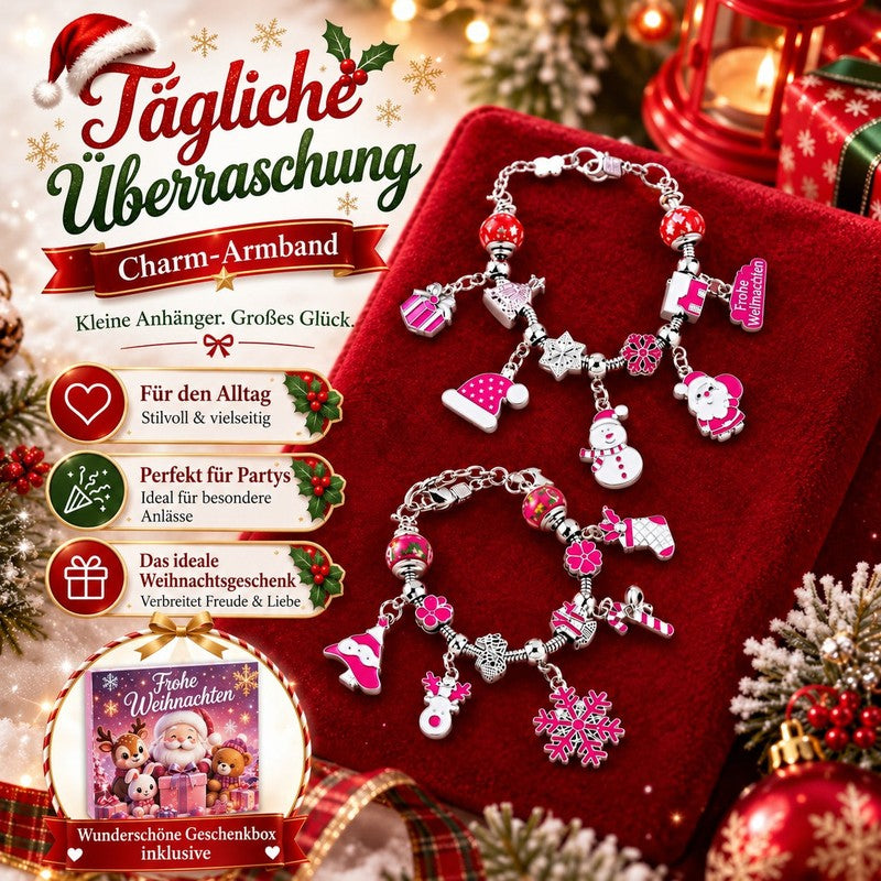 Kit para hacer pulseras del calendario de Adviento - set de manualidades navideñas de cuenta regresiva con 24 compartimentos