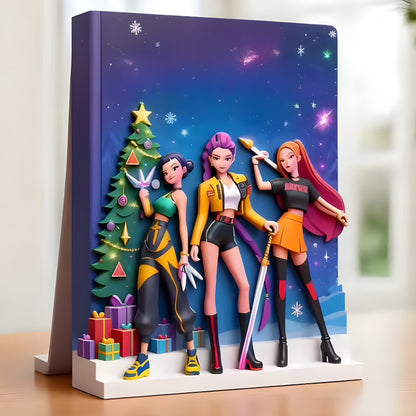 Calendario de Adviento de anime y K-Pop con minifiguras y colgantes decorativos