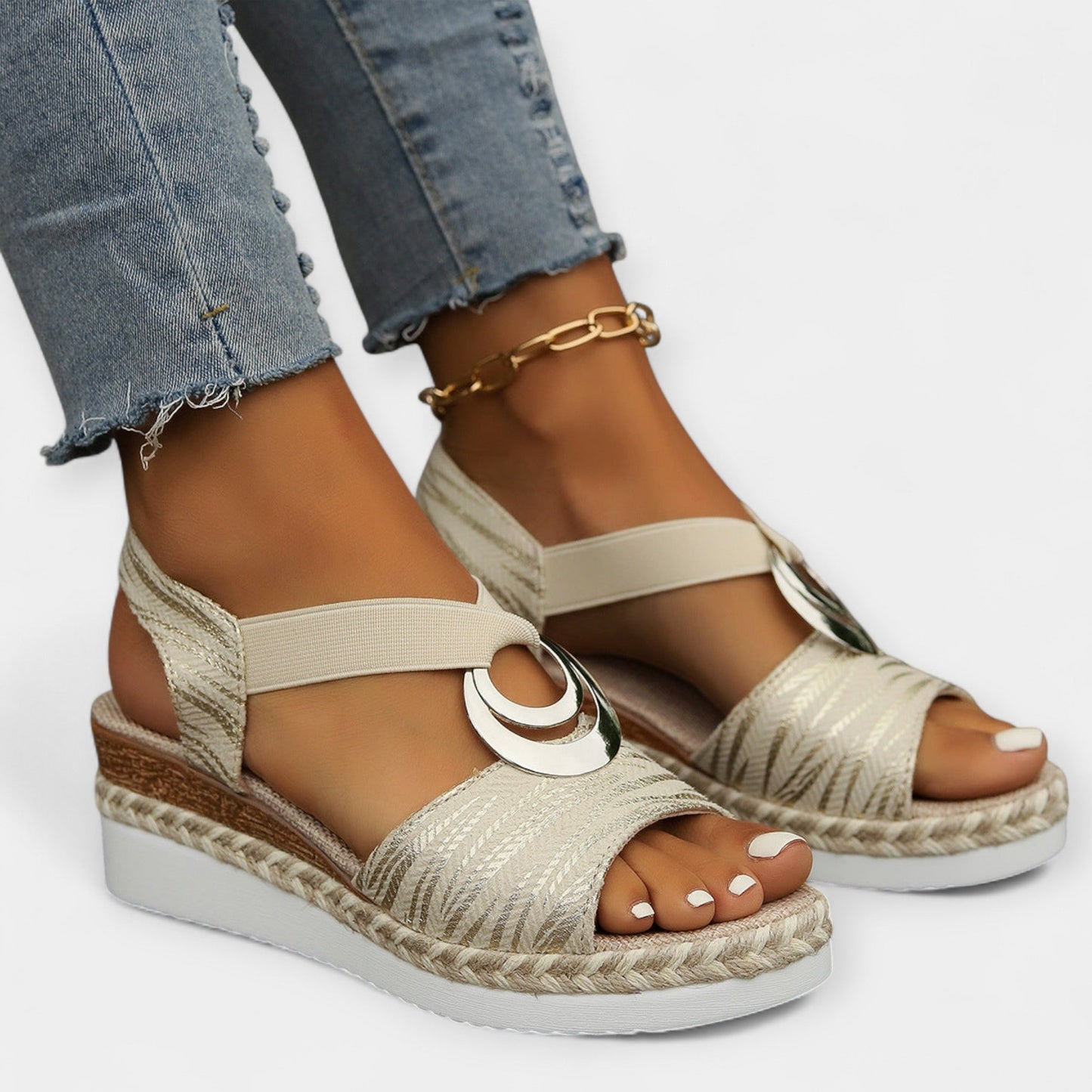 Sandalias romanas con trenzado