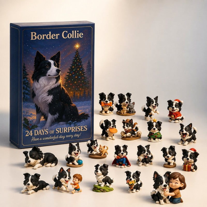 Calendario de Adviento de border collie 2026 - 24 figuras de plástico