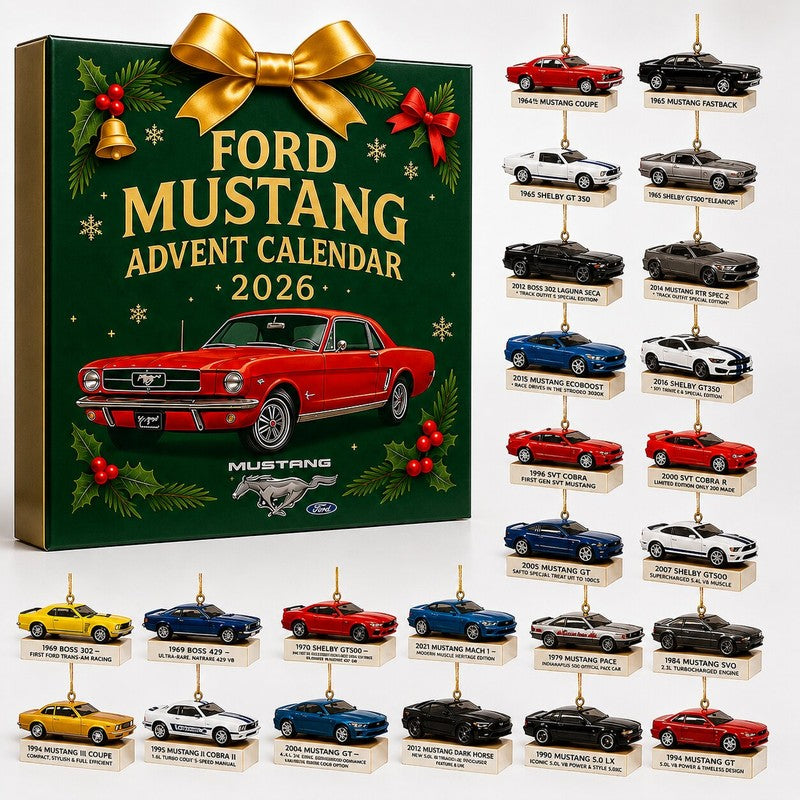 Calendario de Adviento del Ford Mustang - 24 modelos de coches en miniatura