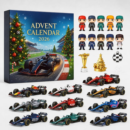 Calendario de Adviento de Fórmula 1 2026 - Tema de automovilismo con 24 sorpresas