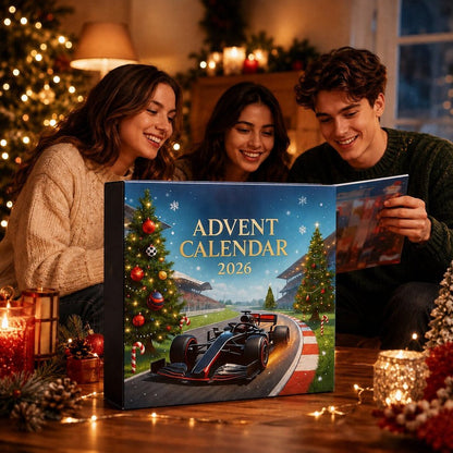 Calendario de Adviento de Fórmula 1 2026 - Tema de automovilismo con 24 sorpresas