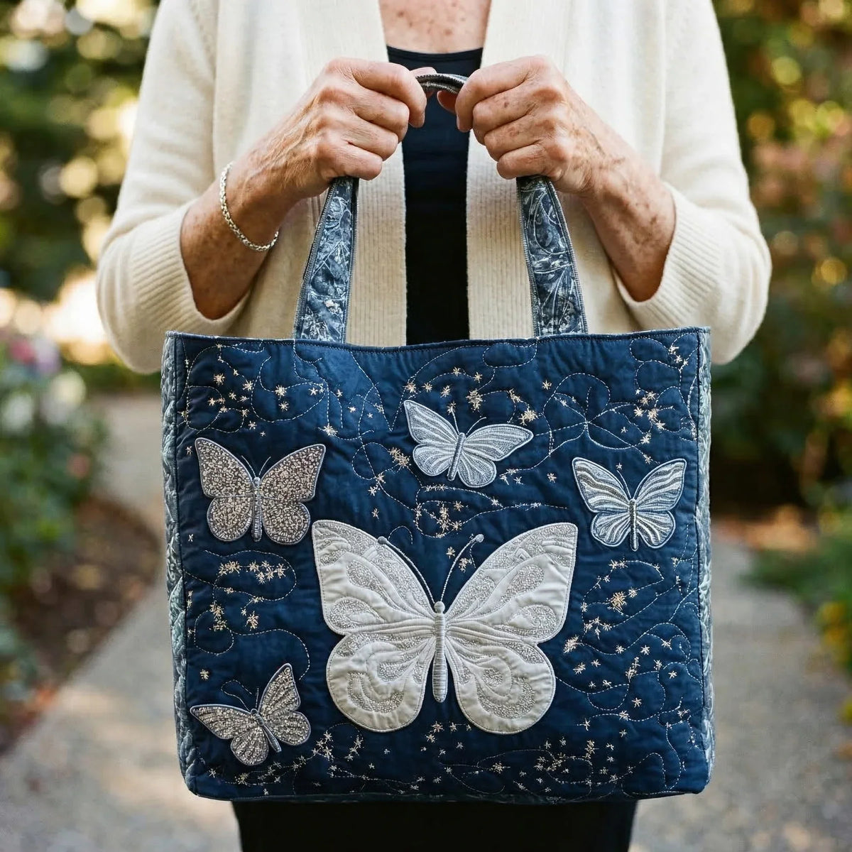 Bolsa Artesanal – Mariposa Plateada