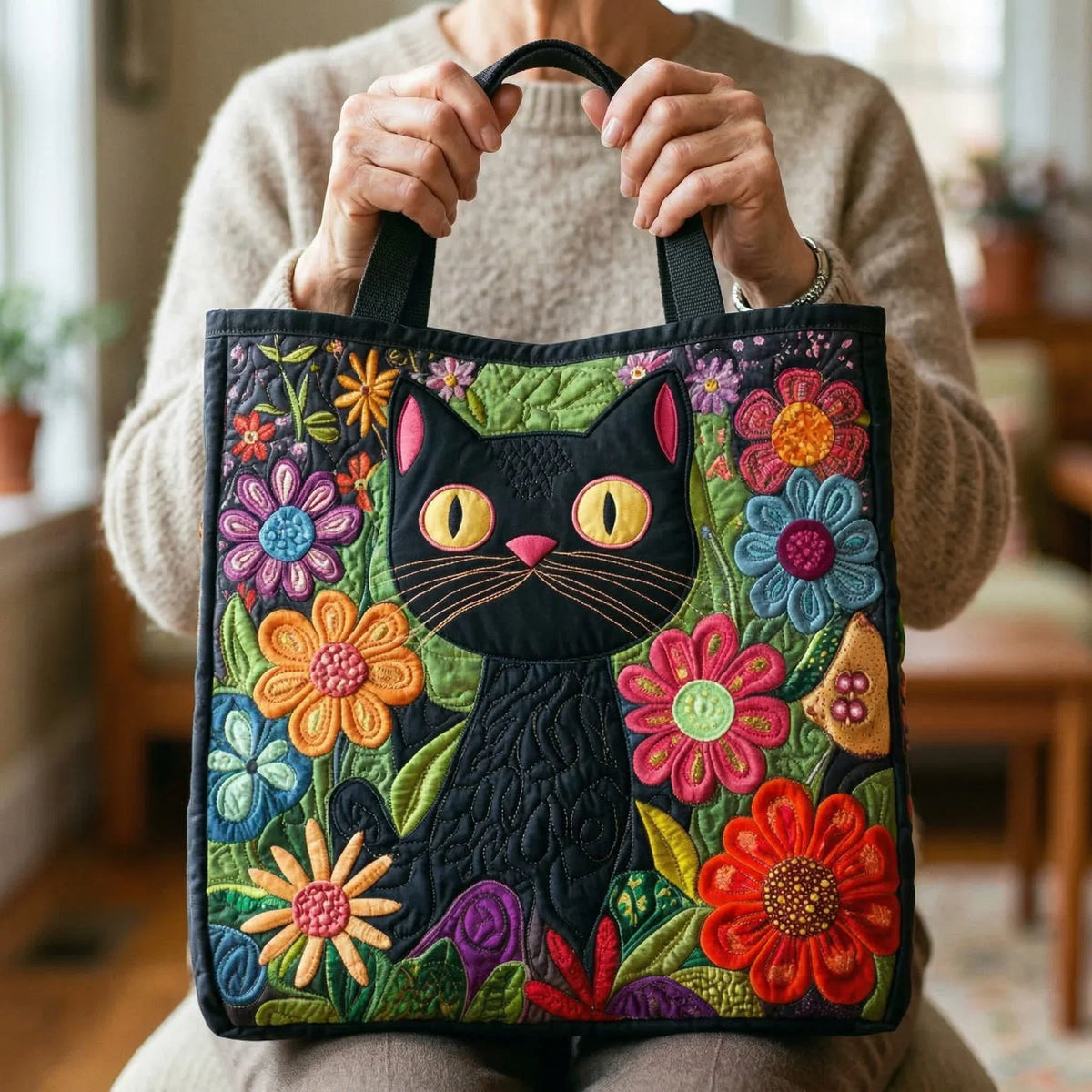 Bolsa Acolchada – Gato Negro Encantado