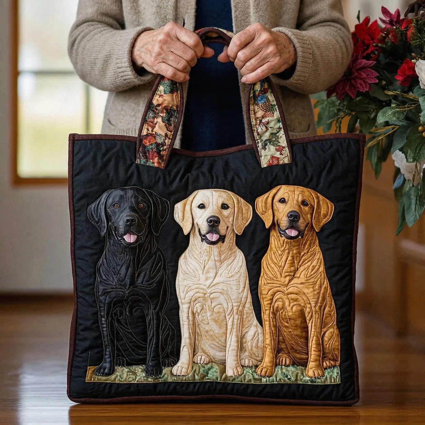 Bolsa de Mano Artesanal – Tres Labradores