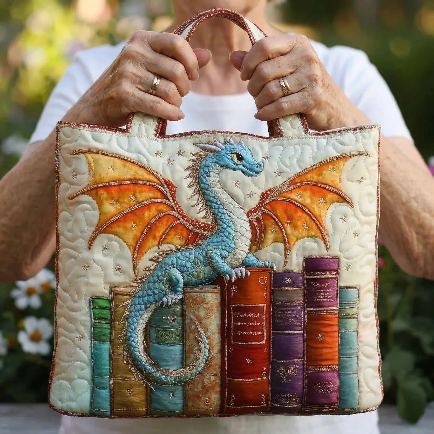 Bolsa Acolchada – Dragón Esmeralda Guardián de los Libros
