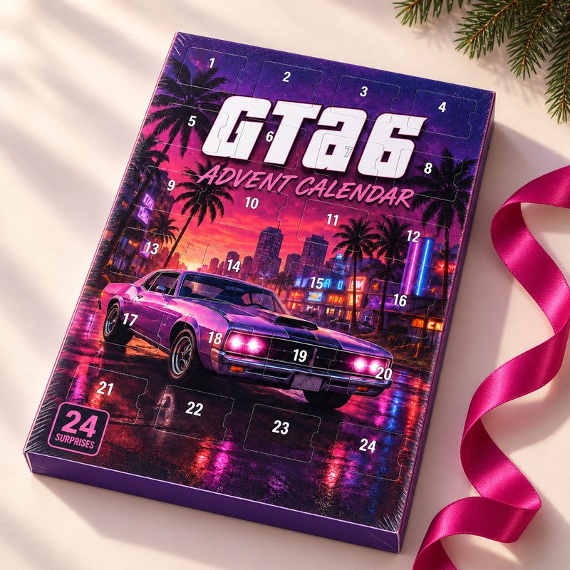 Calendario de Adviento inspirado en GTA con figuras coleccionables en miniatura