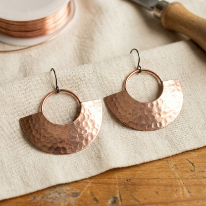 Aretes de cobre Aguacero