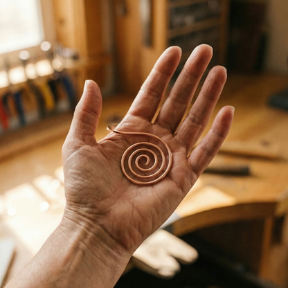 Pulsera espiral de cobre Flujo