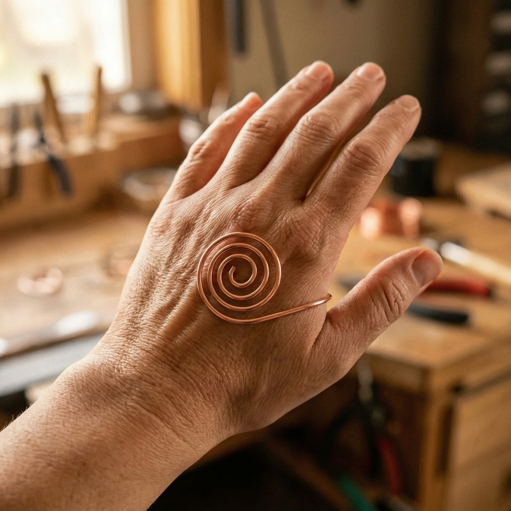 Pulsera espiral de cobre Flujo