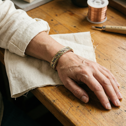 Pulsera de cobre Tejido