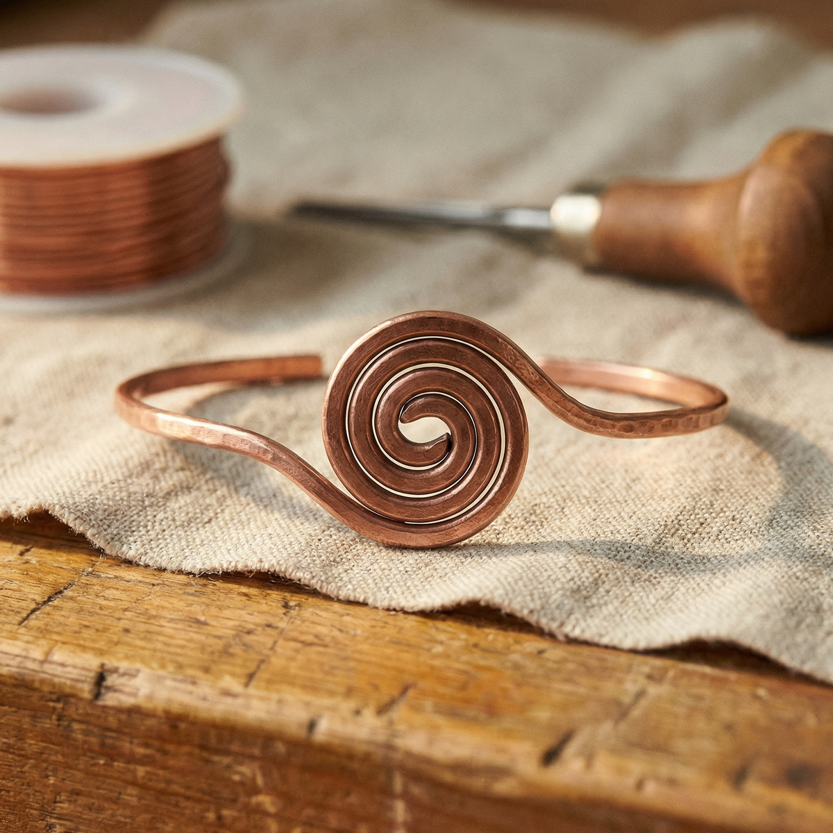 Tobillera de cobre Cordel