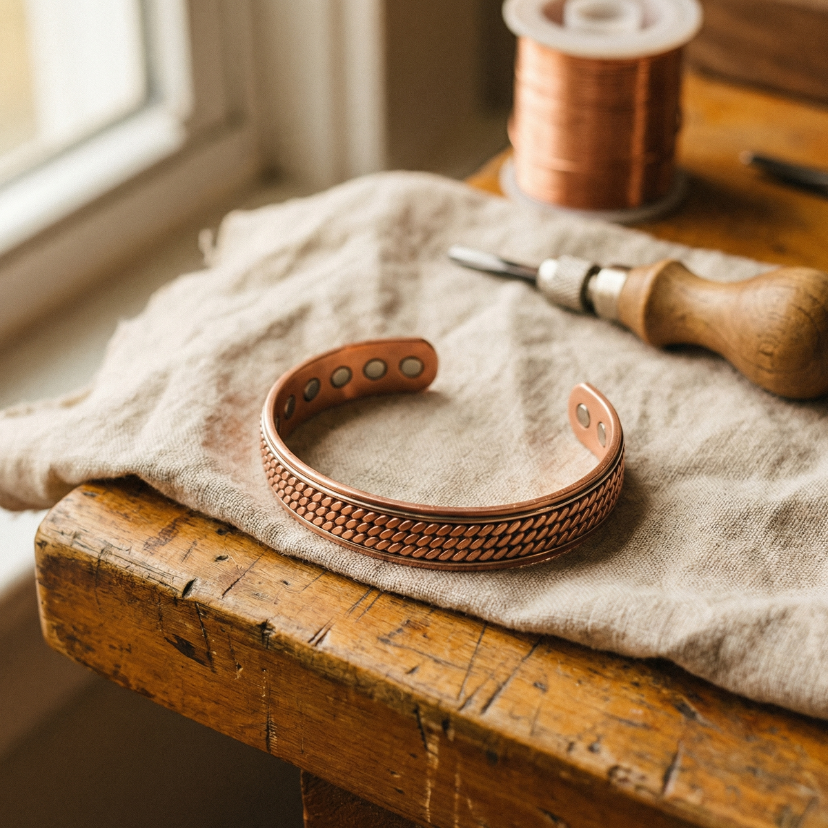 Pulsera de cobre Ola