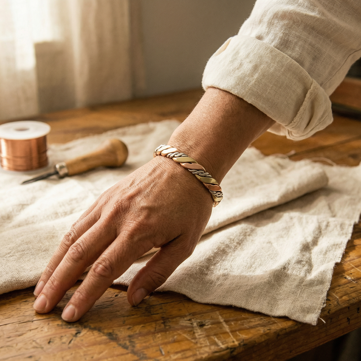 Pulsera de cobre Piedra