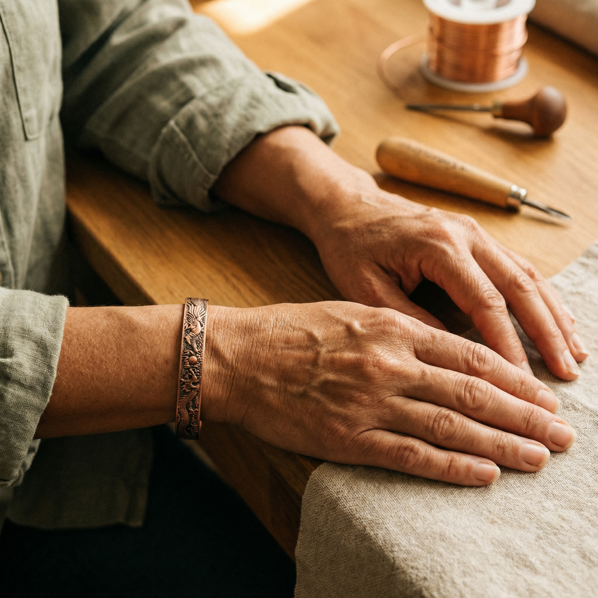 Pulsera de cobre Barro