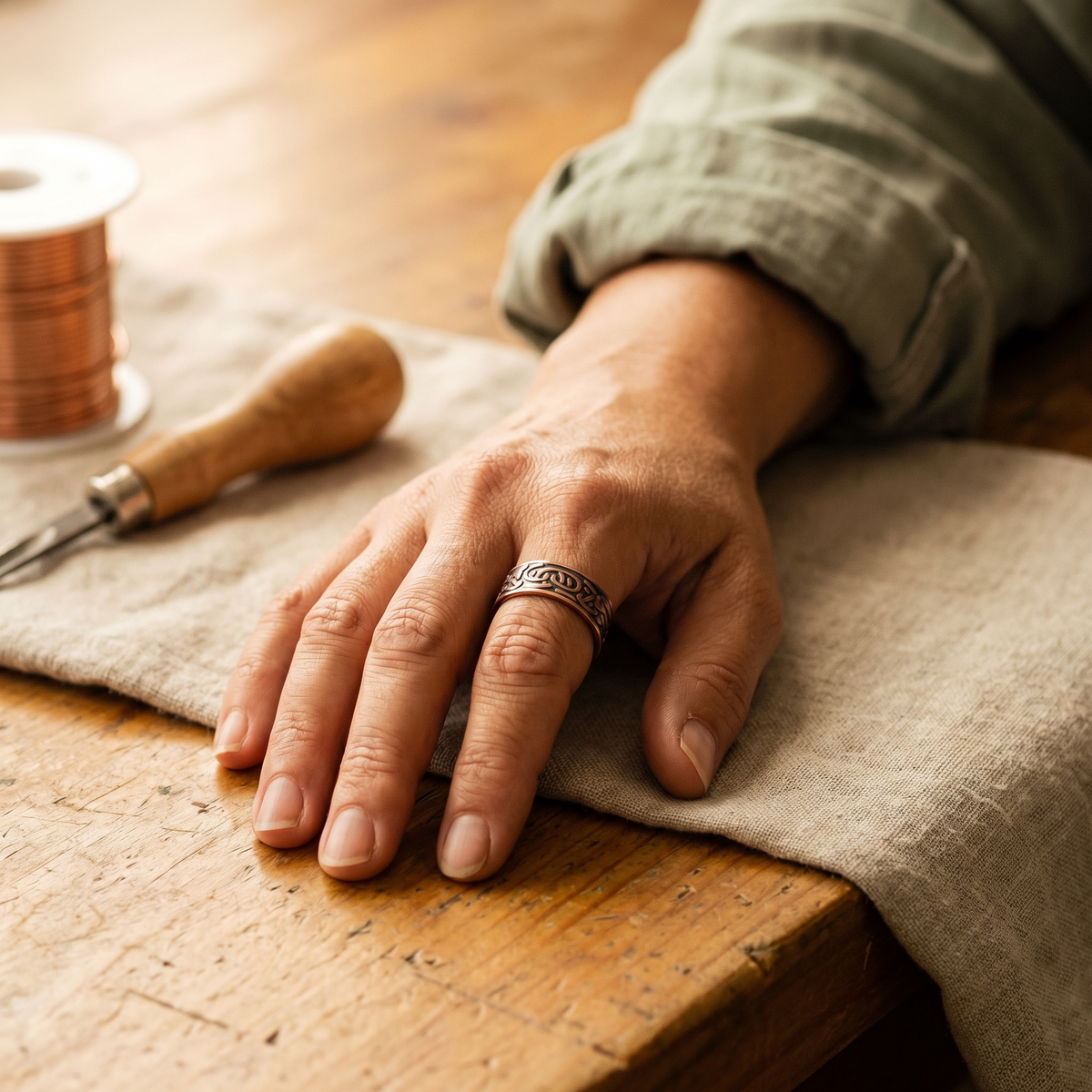 Anillo de cobre Mimbre